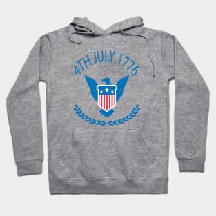 America Eagle 4th of July 1776 Hoodie